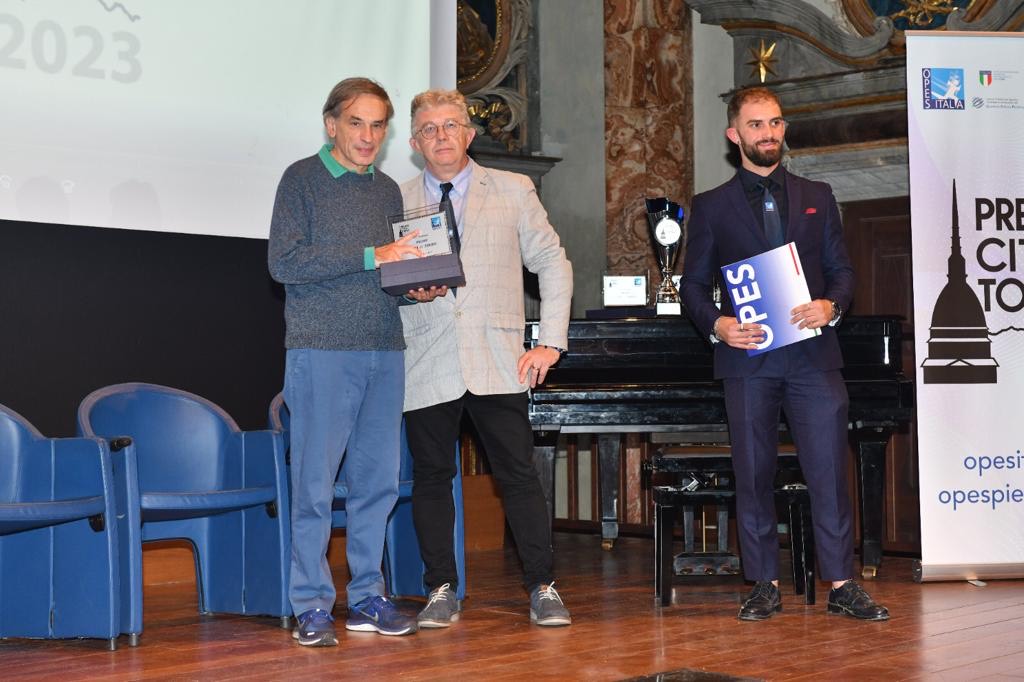 da sinistra Presidente Ansmes Comitato di Torino Enrico Demarchi, Presidente Opes Piemonte Walter Palmero  Vice Presidente Opes Piemonte Deimos Palmero