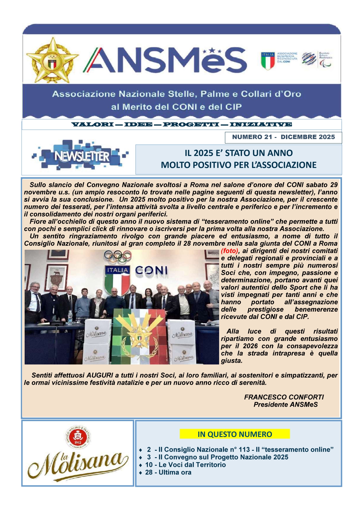 Newsletter n°21 2025 Dicembre 2025